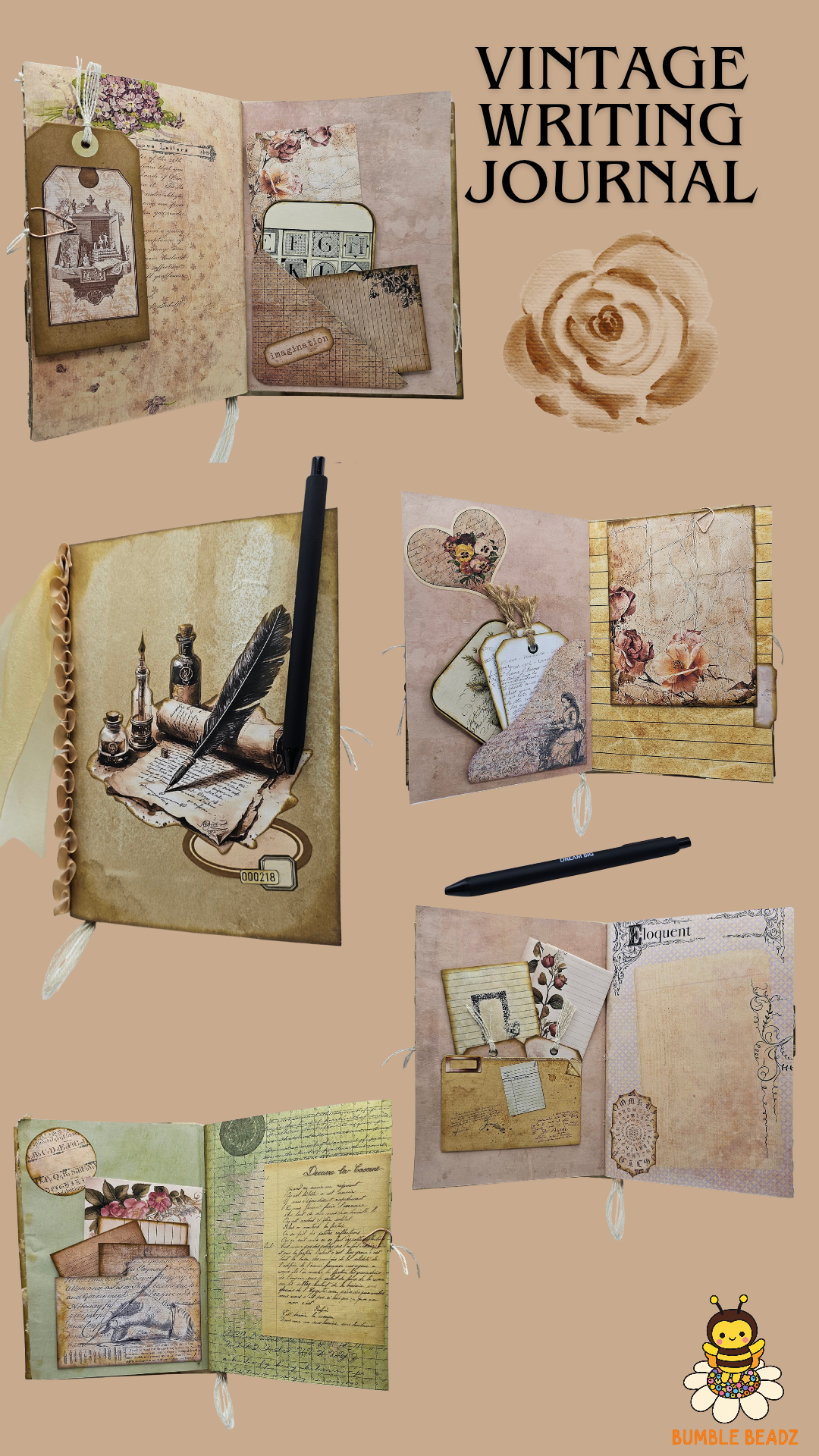 🐝Hand Made Writing Journals🐝