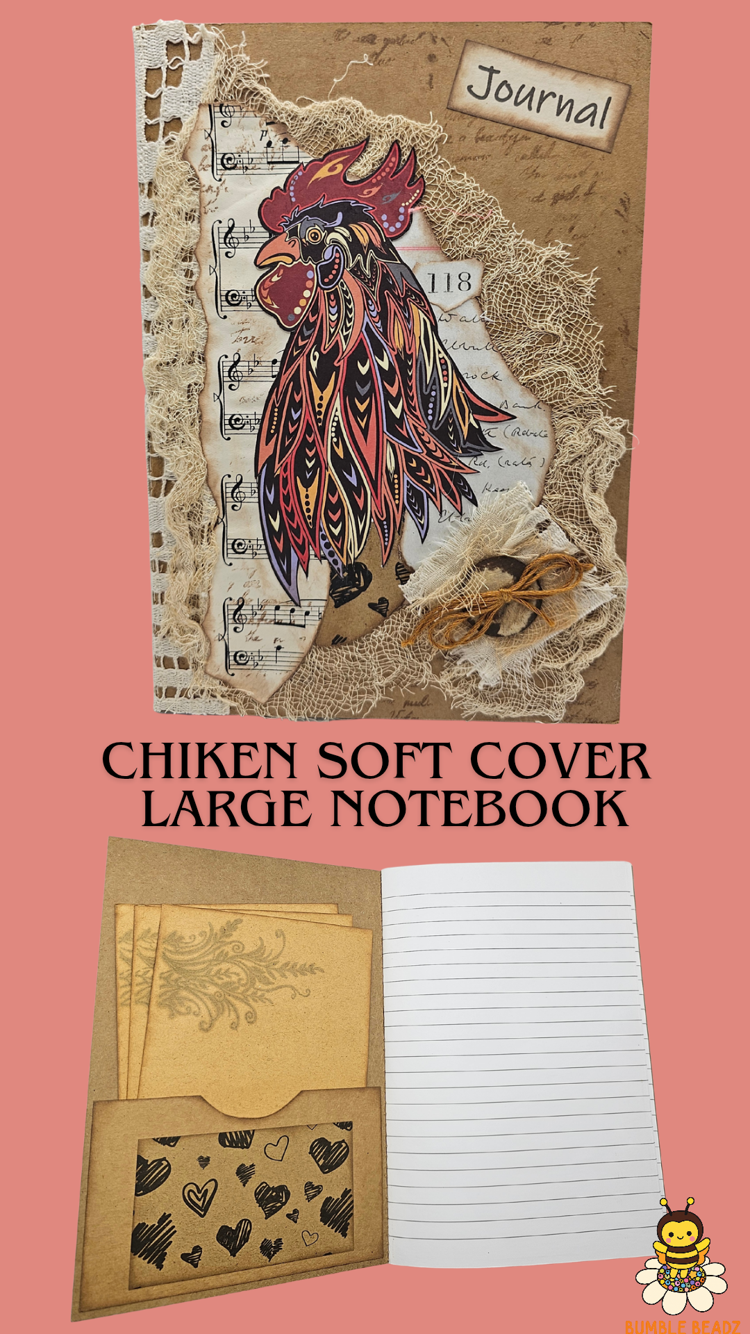 🐝 Large Soft Cover Notebook 🐝