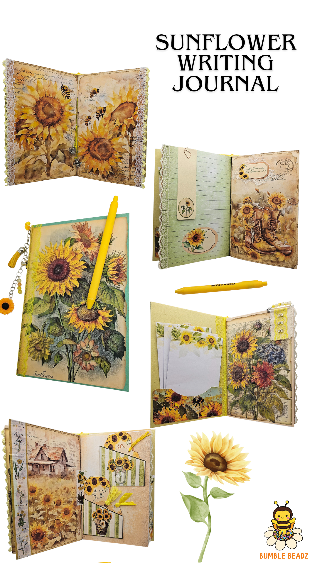 🐝Hand Made Writing Journals🐝