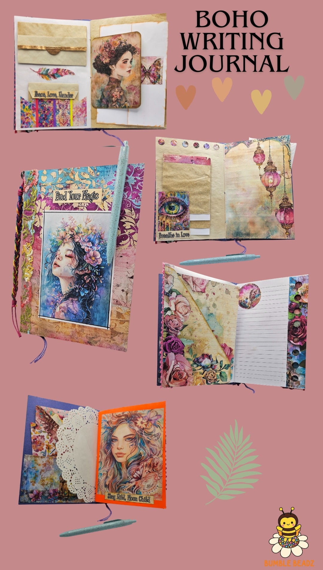 🐝Hand Made Writing Journals🐝